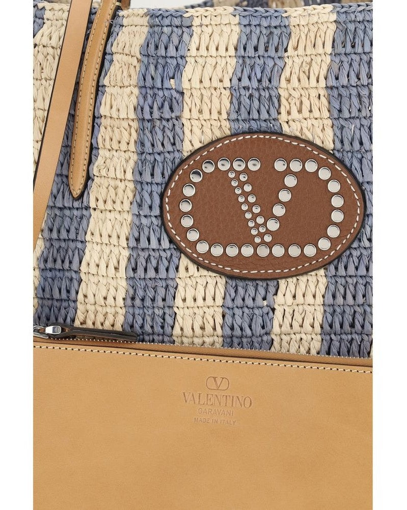 Valentino Garavani Multicolor Raffia Bucket Bag Glam Steals