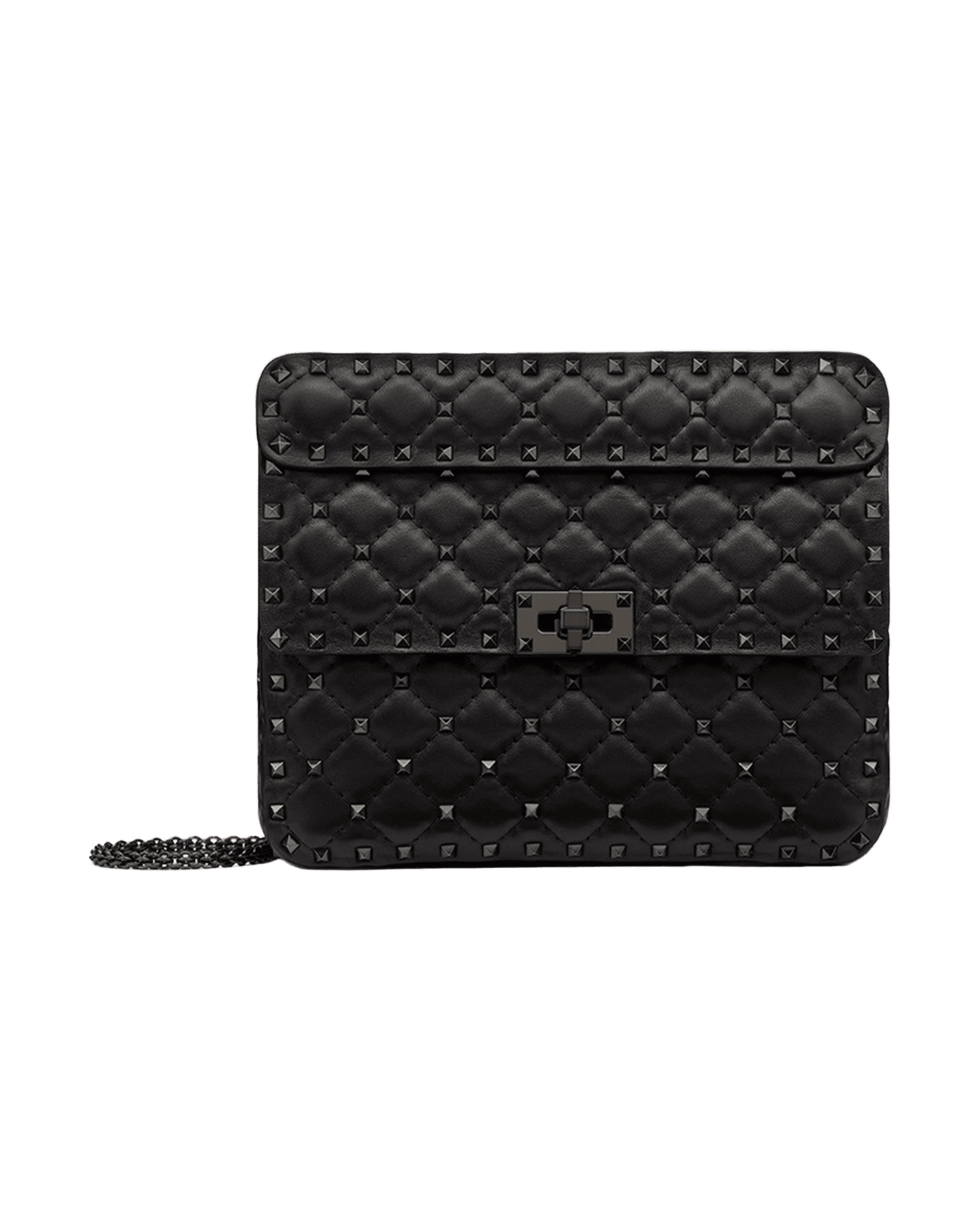 Valentino Garavani Black Nappa Leather Medium Rockstudt Spike Bag Glam Steals