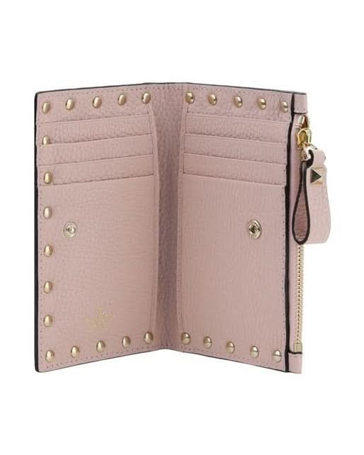 Valentino Garavani Pink Leather Calf Bos Taurus Wallet Glam Steals