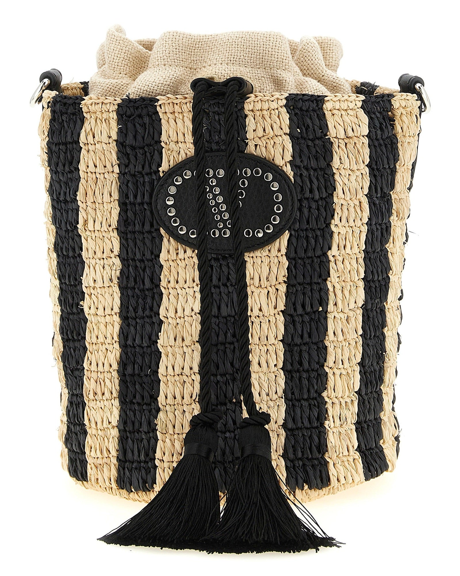 Valentino Garavani Raffia Small Bucket Bag Glam Steals
