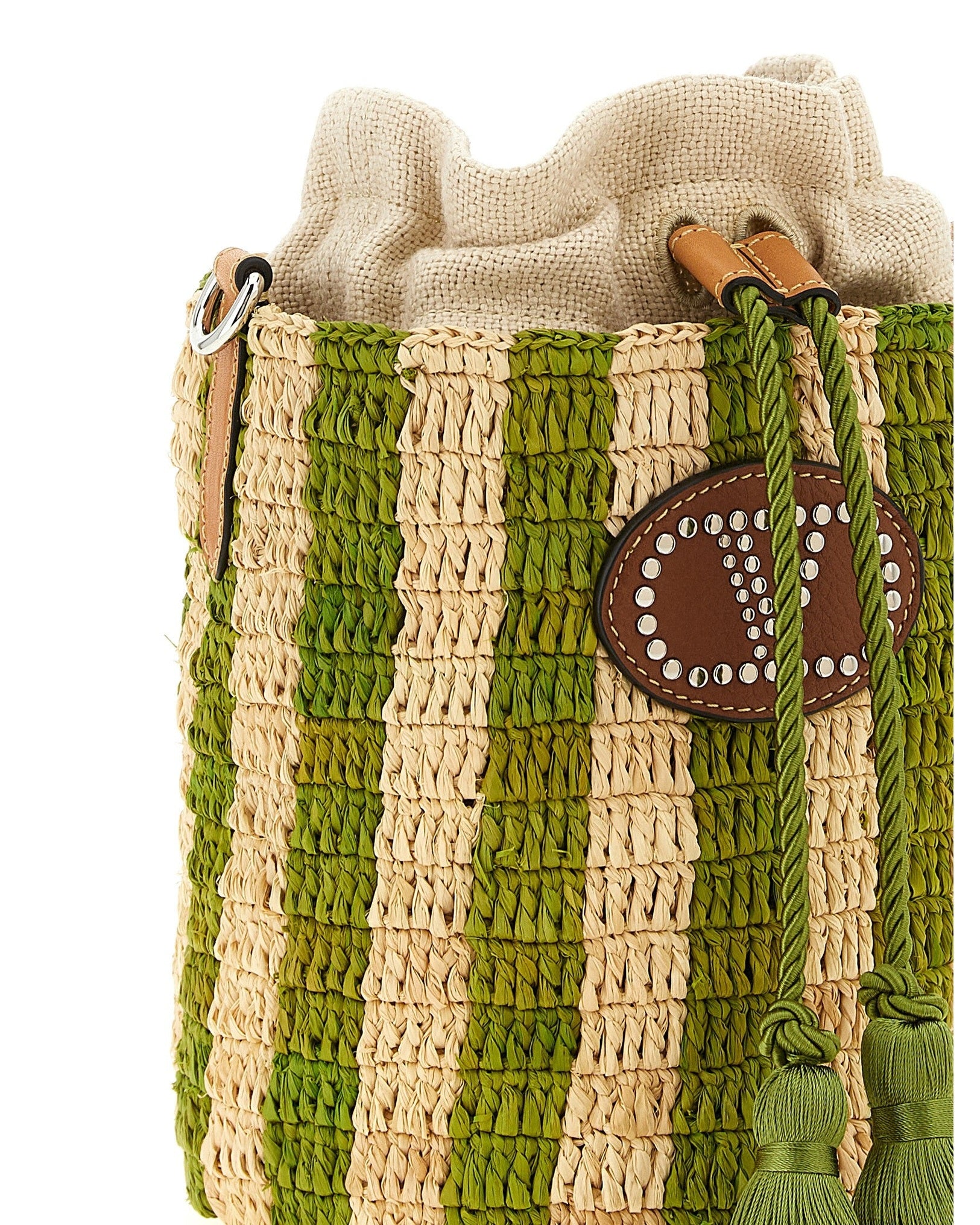 Valentino Garavani Raffia Small Bucket Bag Glam Steals