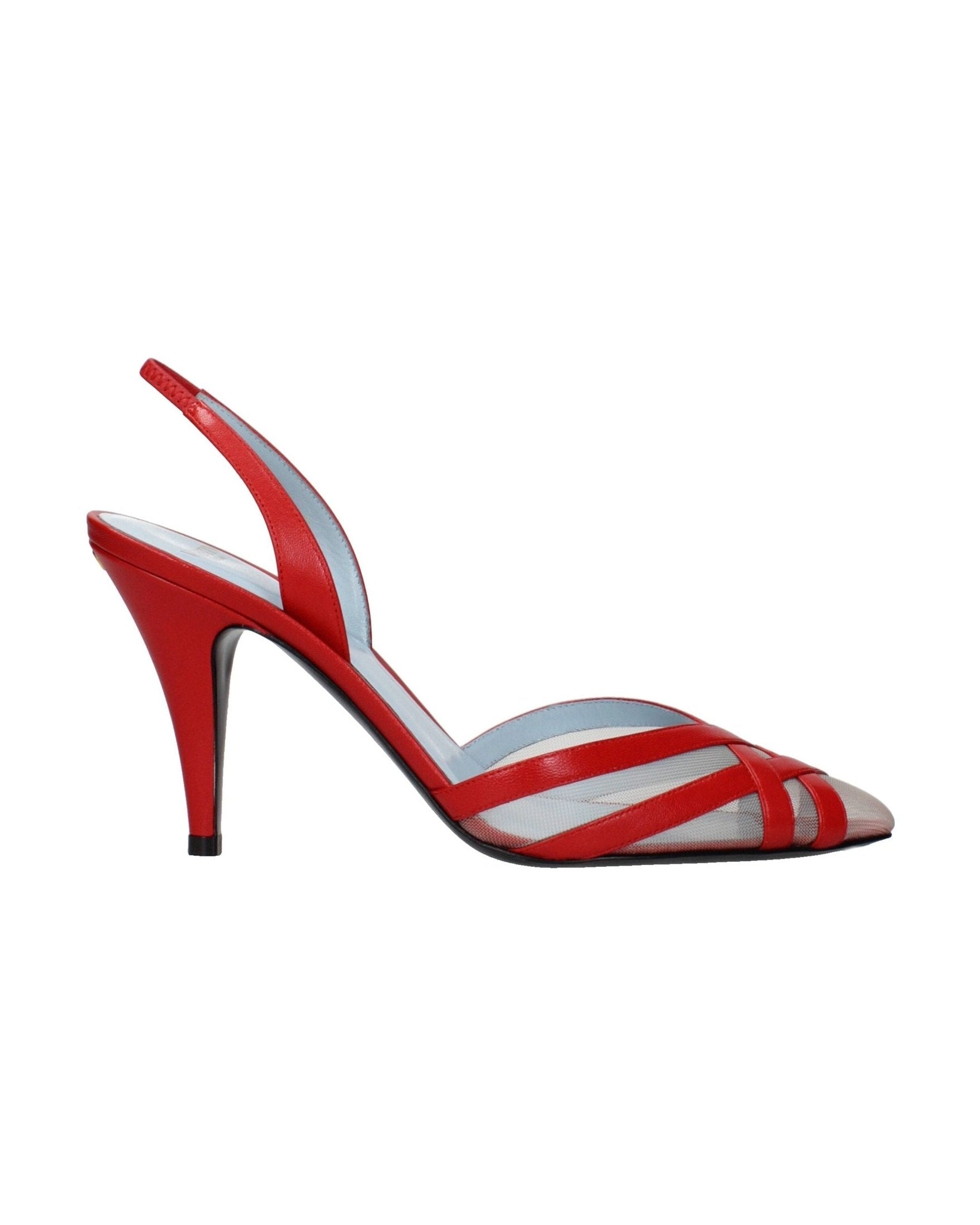 Valentino Garavani Red Leather Stiletto Heel Heels