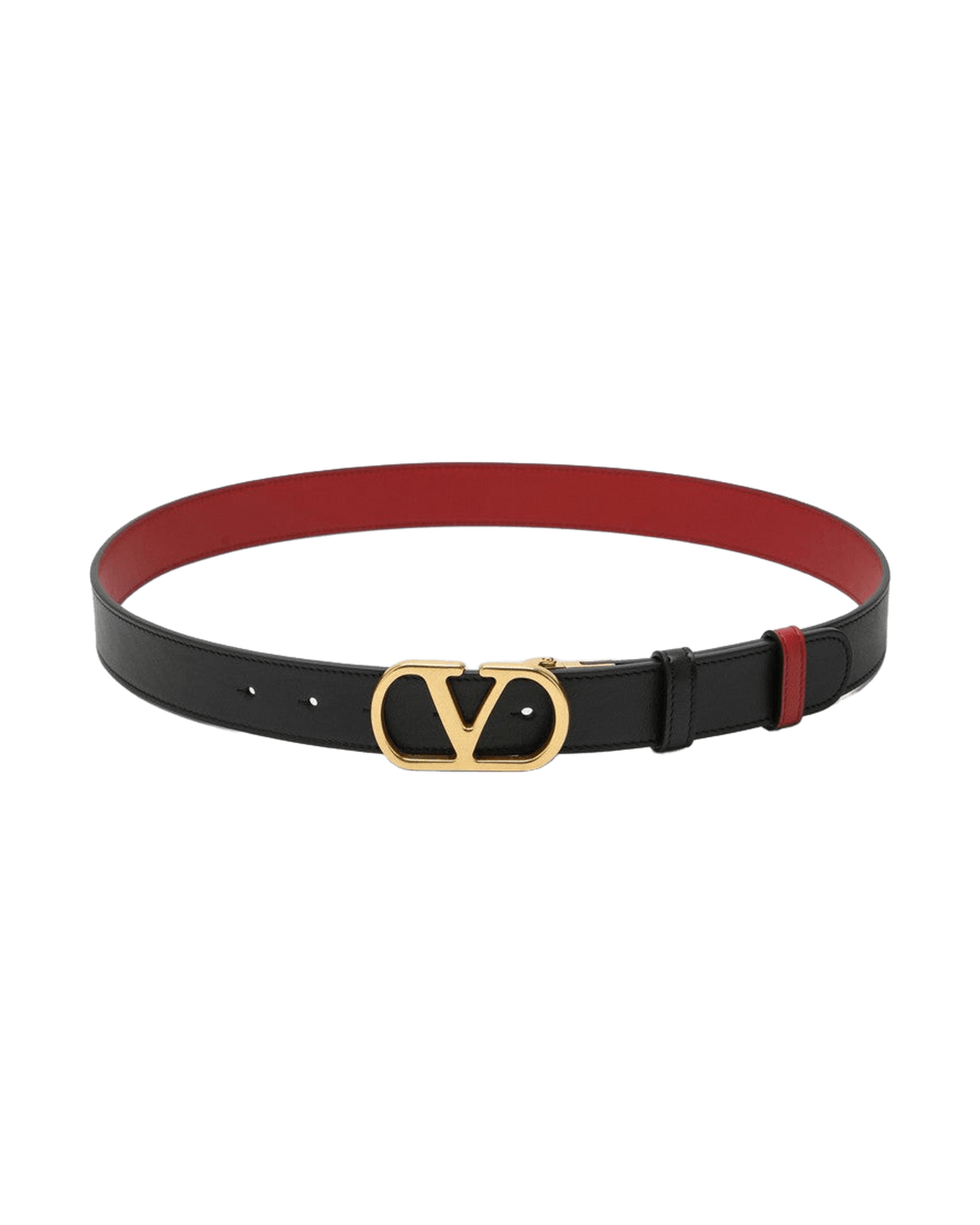 Valentino Garavani Reversible Vlogo Signature Belt in Black Glam Steals