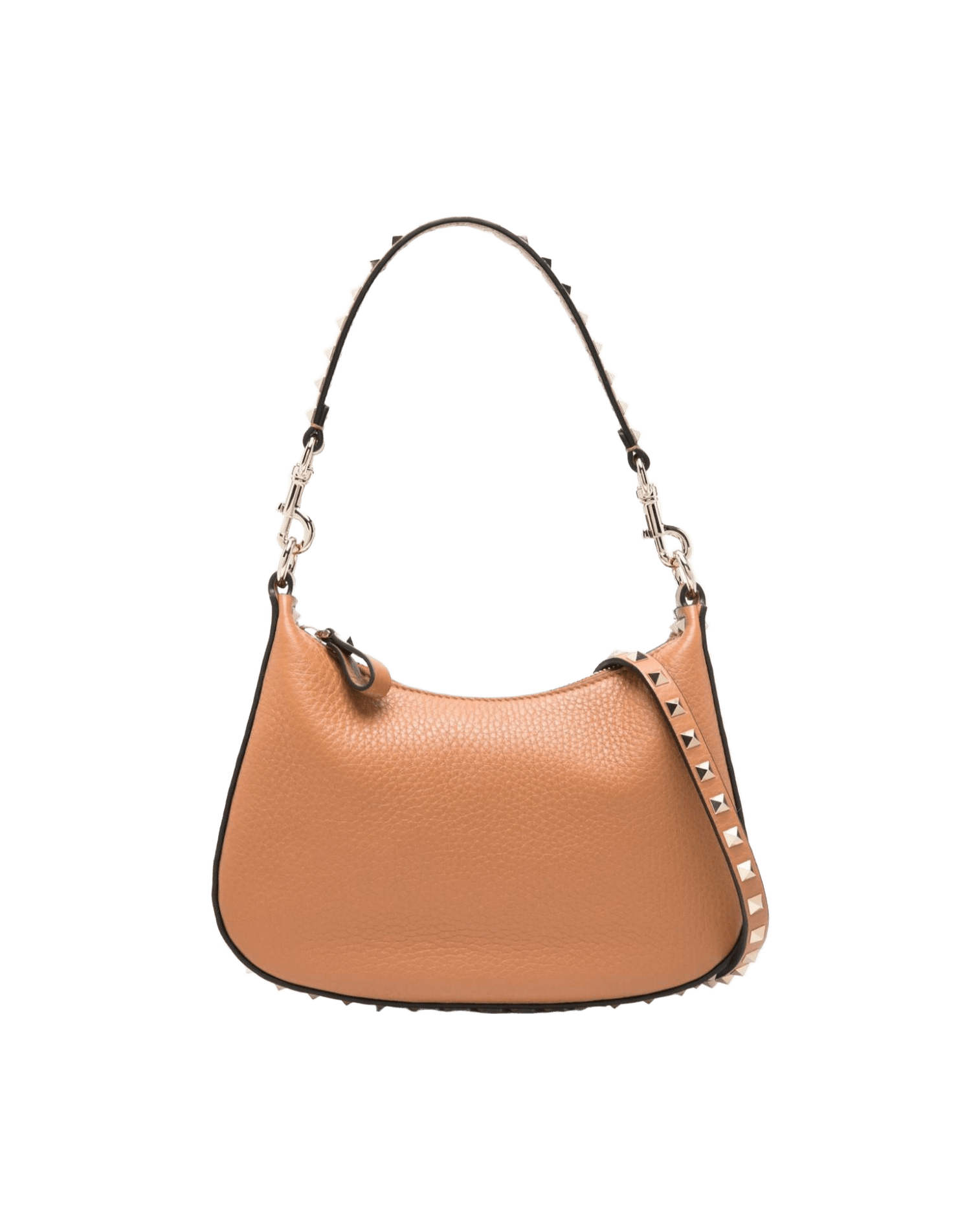 Valentino Garavani Rockstud Hobo In Pomegranate Calfskin Glam Steals