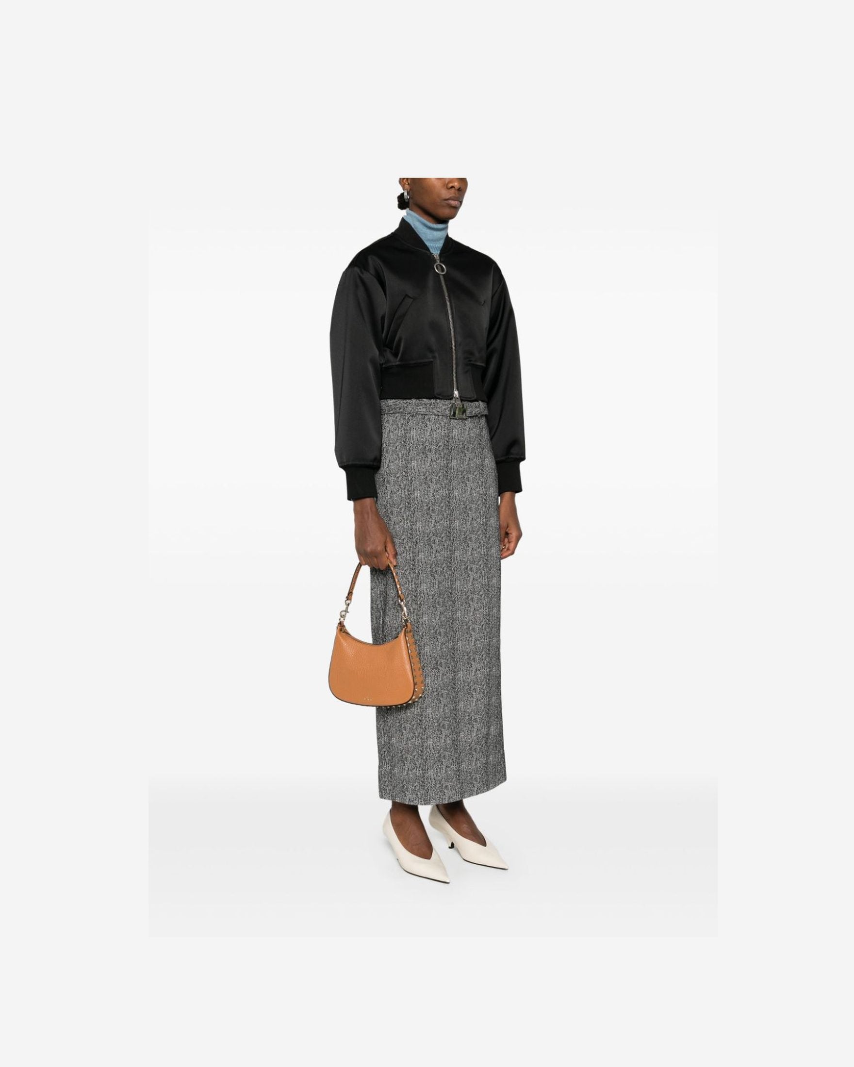 Valentino Garavani Rockstud Hobo in Pomegranate Calfskin Glam Steals