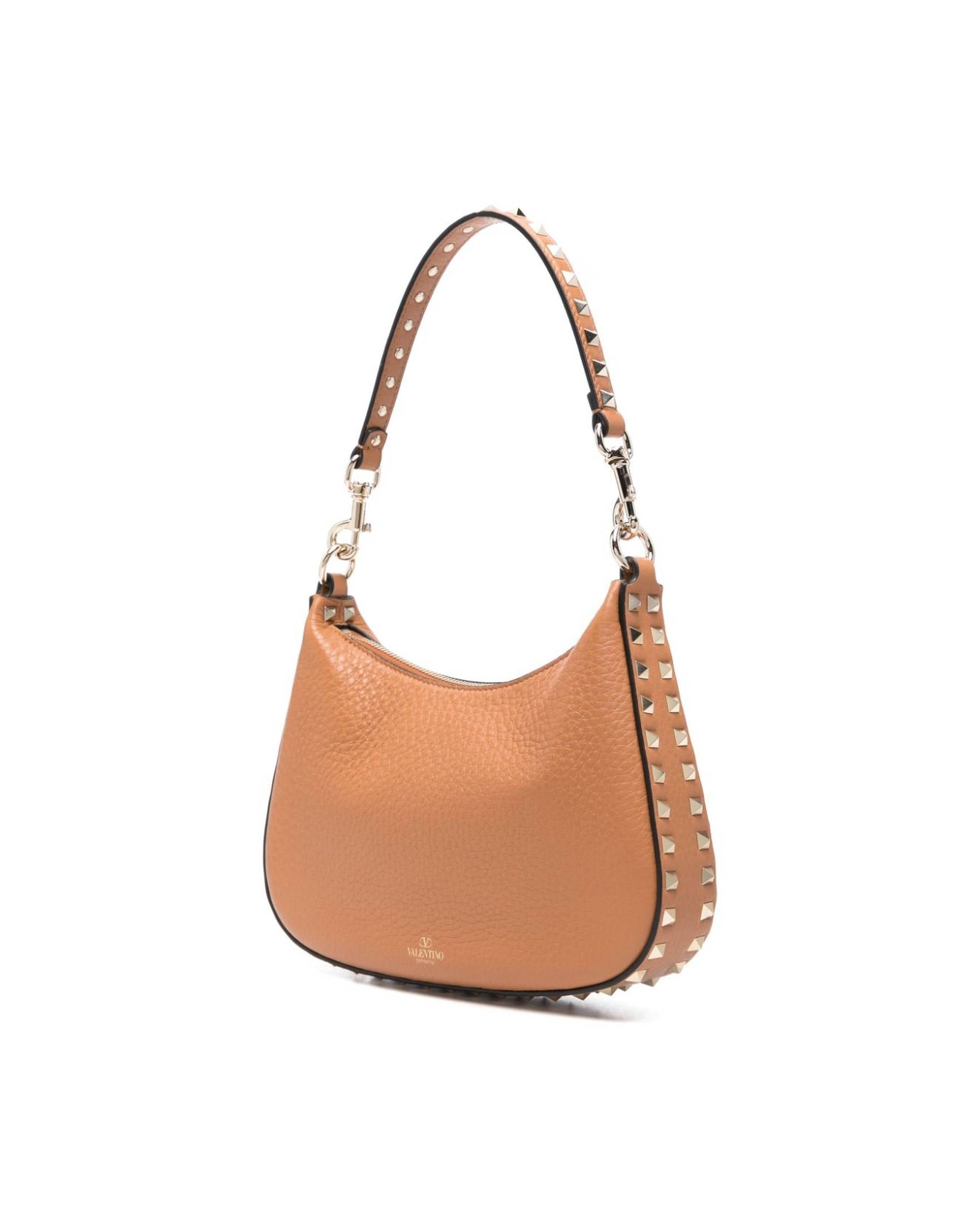 Valentino Garavani Rockstud Hobo in Pomegranate Calfskin Glam Steals
