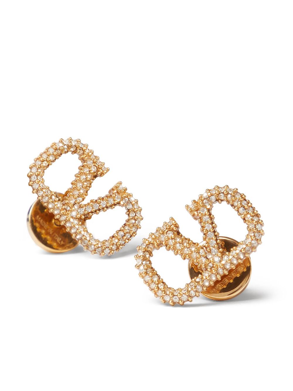 Valentino Garavani Vlogo Signature Crystal Embellished Earrings Glam Steals