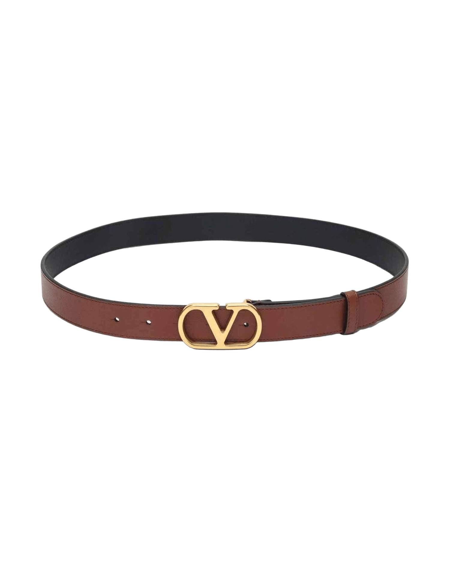 Valentino Garavani Vlogo Signature Deep Caramel Belt Glam Steals