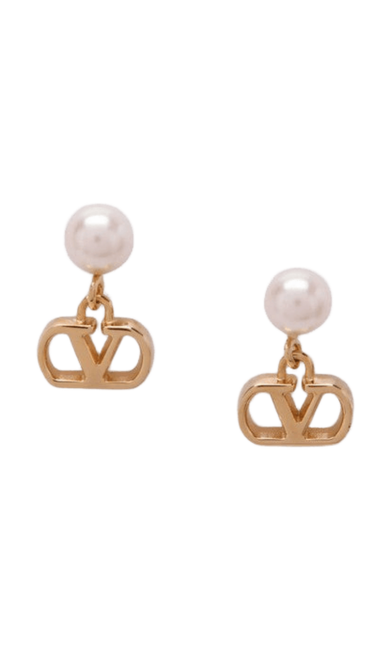 Valentino Garavani Vlogo Signature Earrings with Pearl Glam Steals