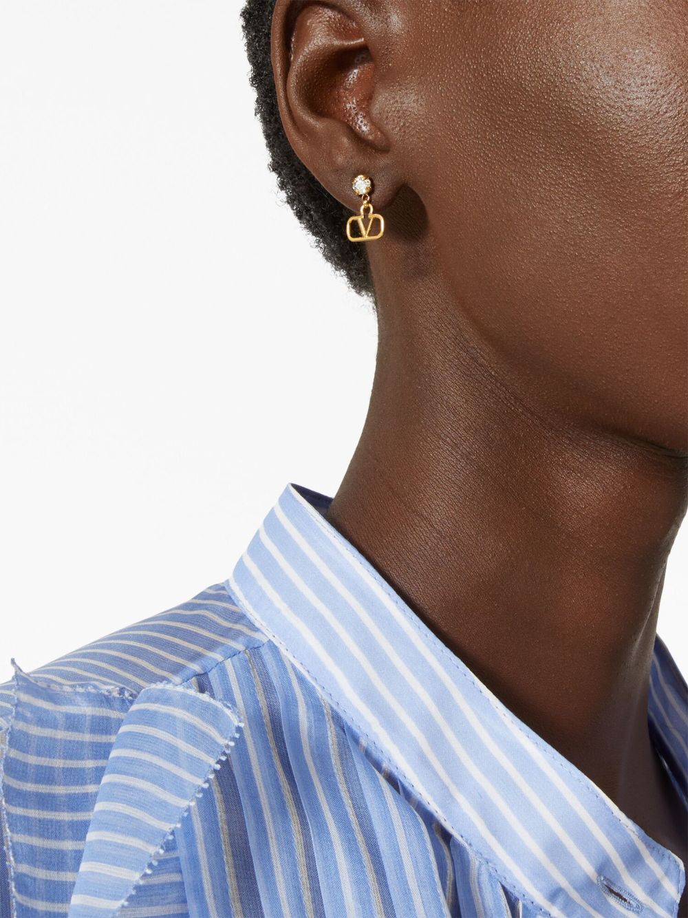 Valentino Garavani Vlogo Signature Strass Earrings Glam Steals