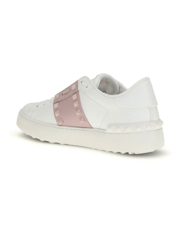 Valentino Garavani White Calf Leather Bos Taurus Athletic Sneakers