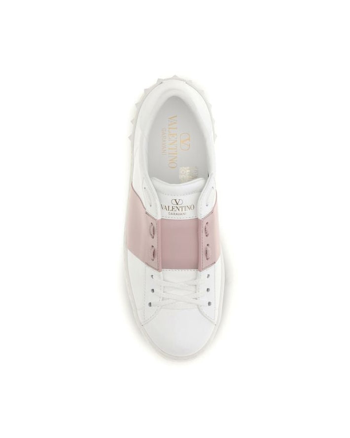 Valentino Garavani White Calf Leather Bos Taurus Sneakers