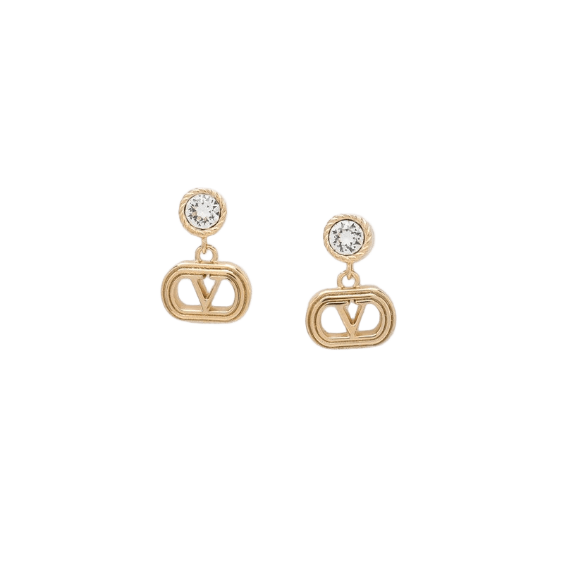 Valentino Gold Garavani Ovalette Earrings with Swarovski Crystals Glam Steals