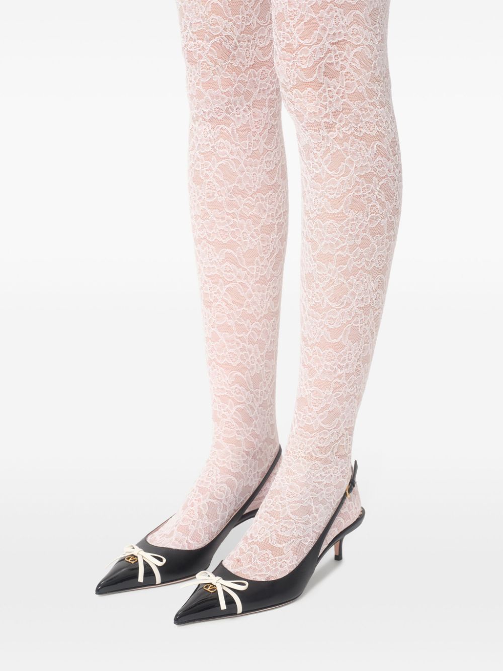 Valentino Leather Garavani Bepointy 45mm Patent and Kid Slingback Pumps Glam Steals