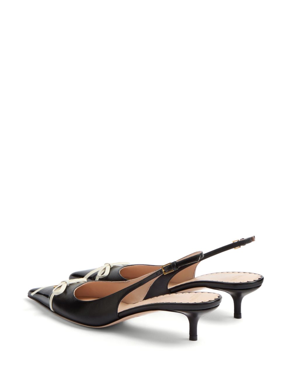Valentino Leather Garavani Bepointy 45mm Patent and Kid Slingback Pumps Glam Steals
