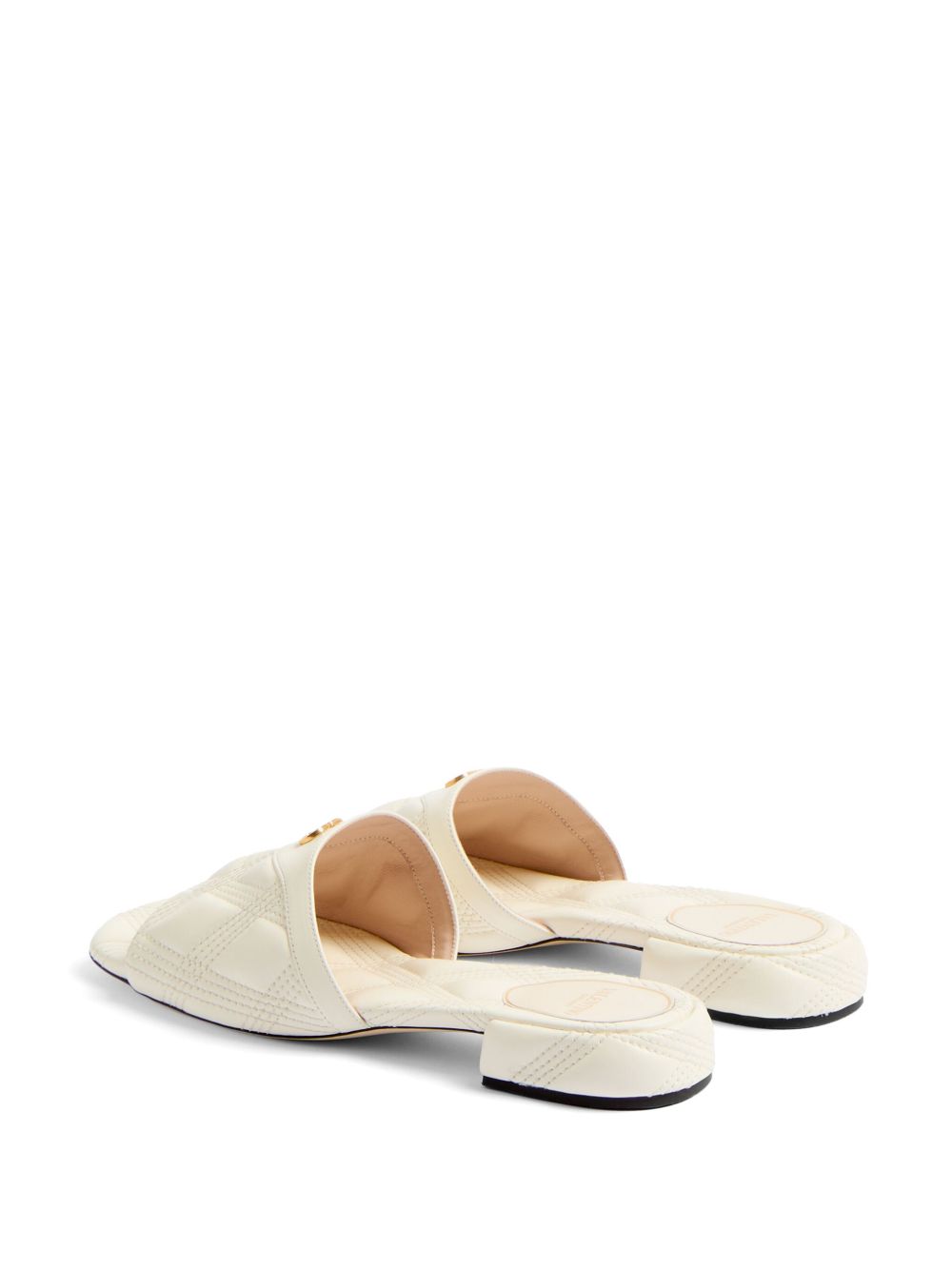 Valentino Leather Garavani Quiltie 67 Slide Sandals in 20mm Quilted Nappa