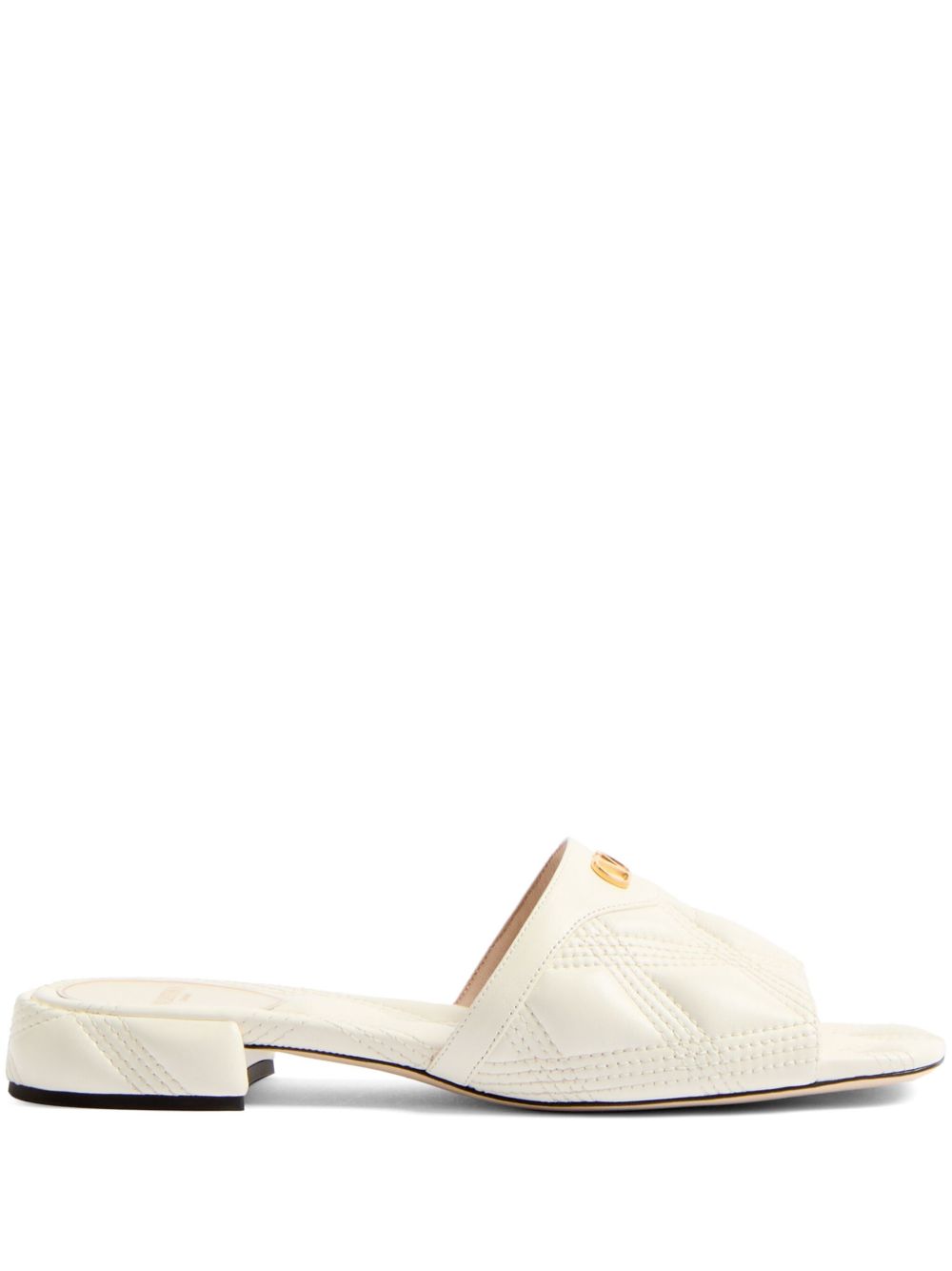 Valentino Leather Garavani Quiltie 67 Slide Sandals in 20mm Quilted Nappa