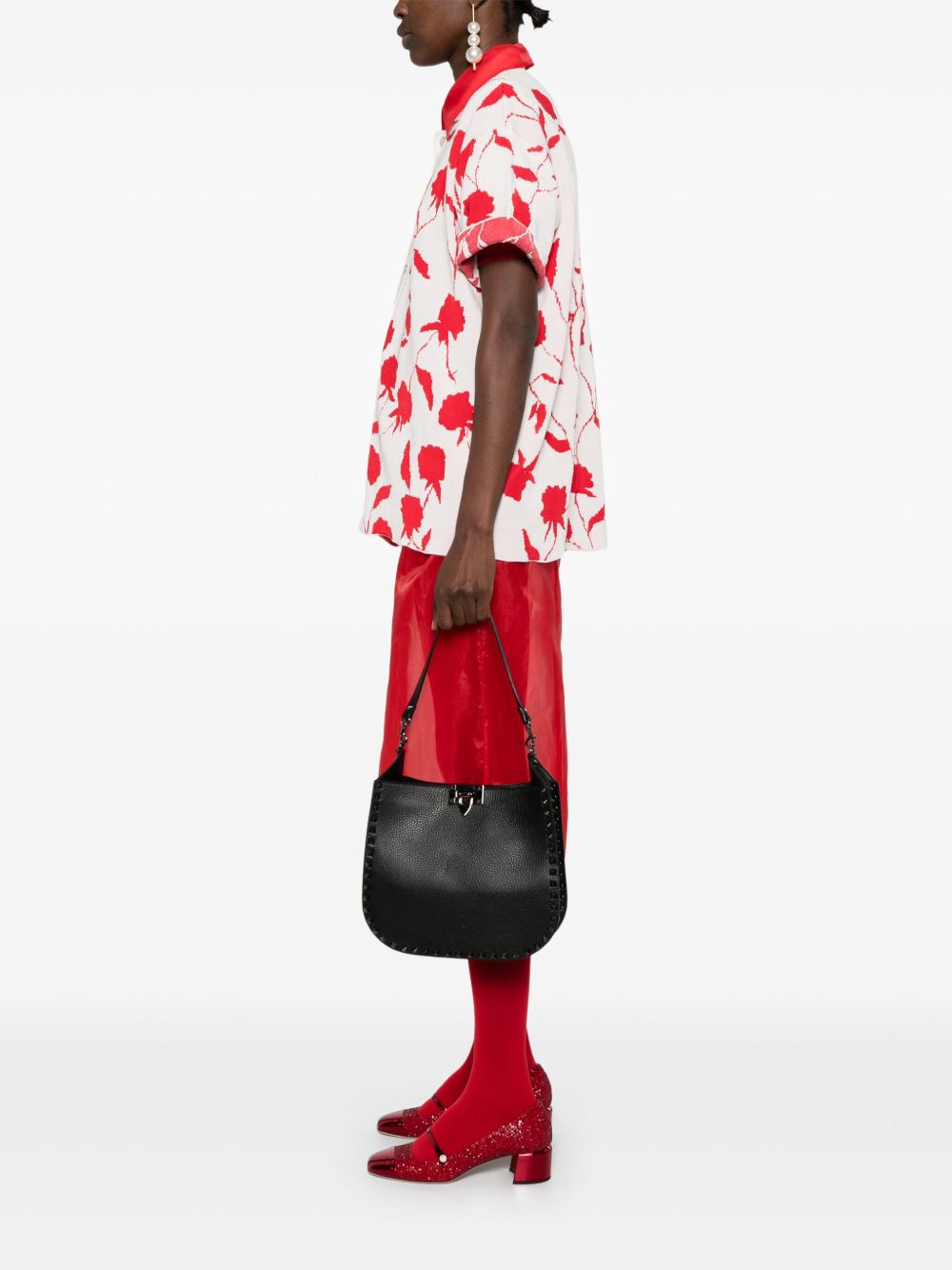 Valentino Leather Garavani Rockstud Hobo Bag