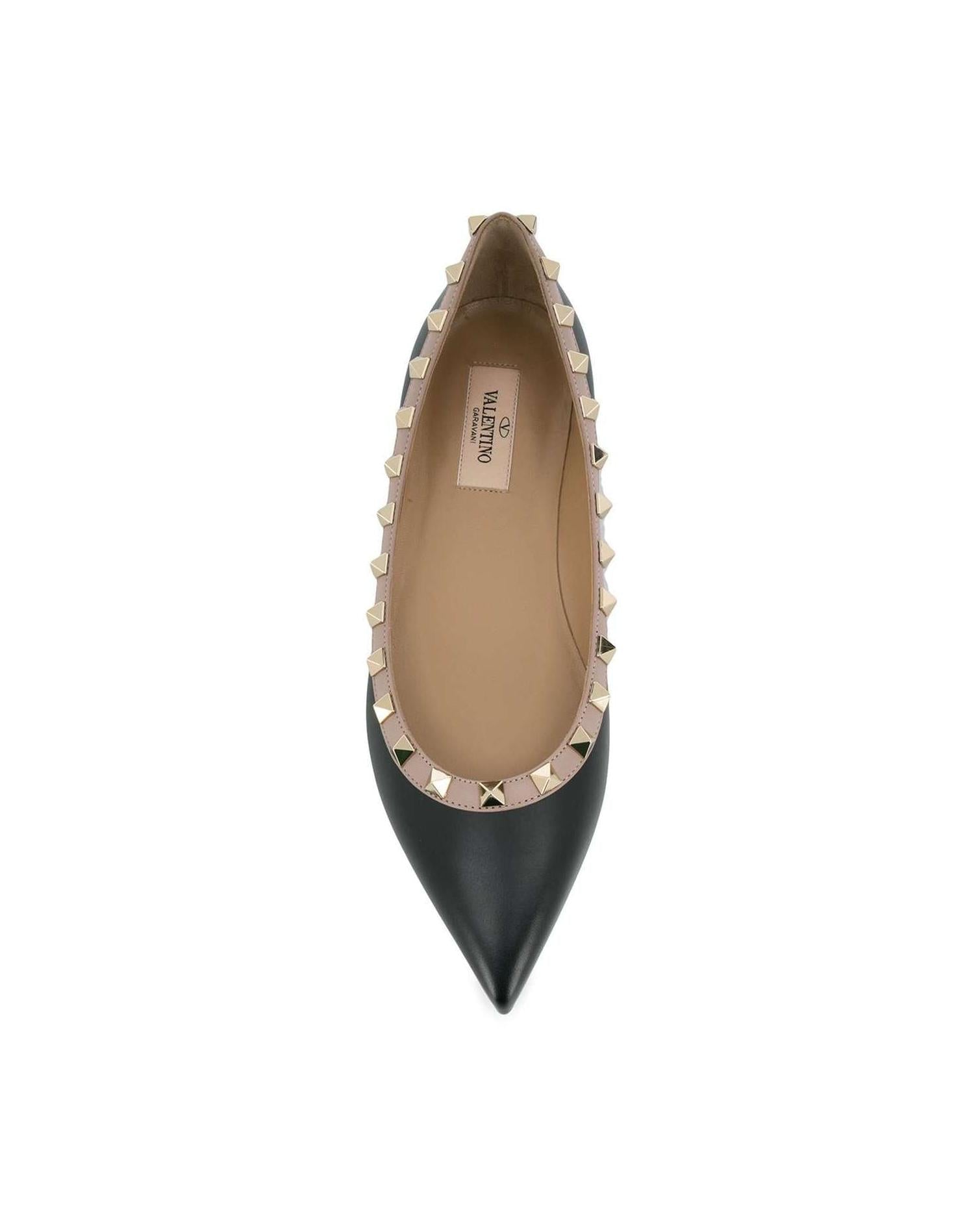 Valentino Leather Garavani Rockstud Patent Ballerina Glam Steals
