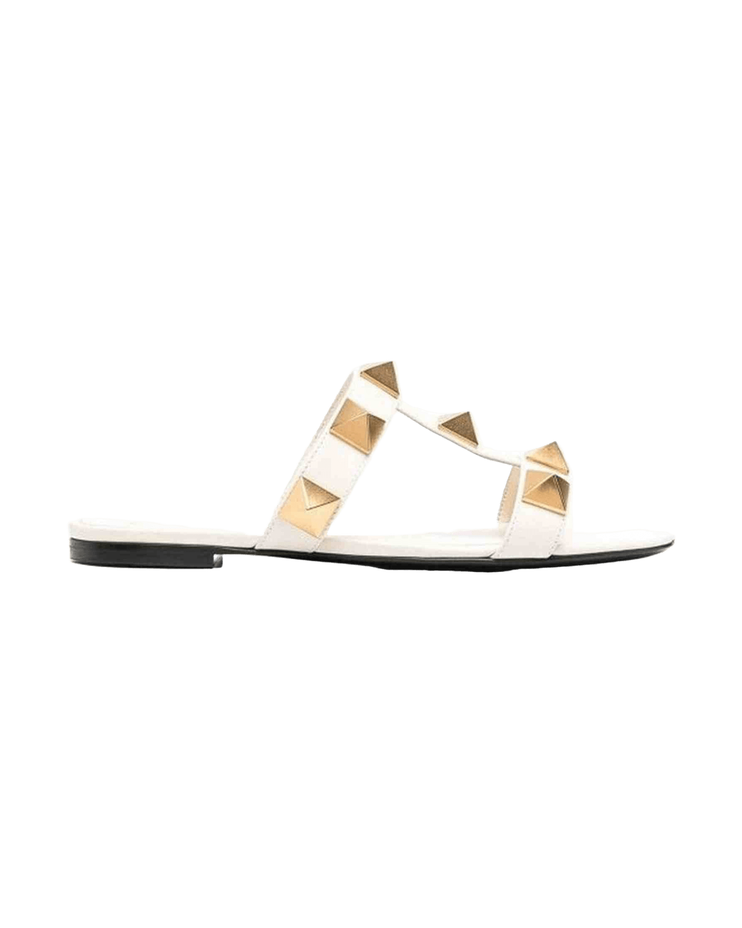 Valentino Leather Garavani Roman Stud Flat Sandals