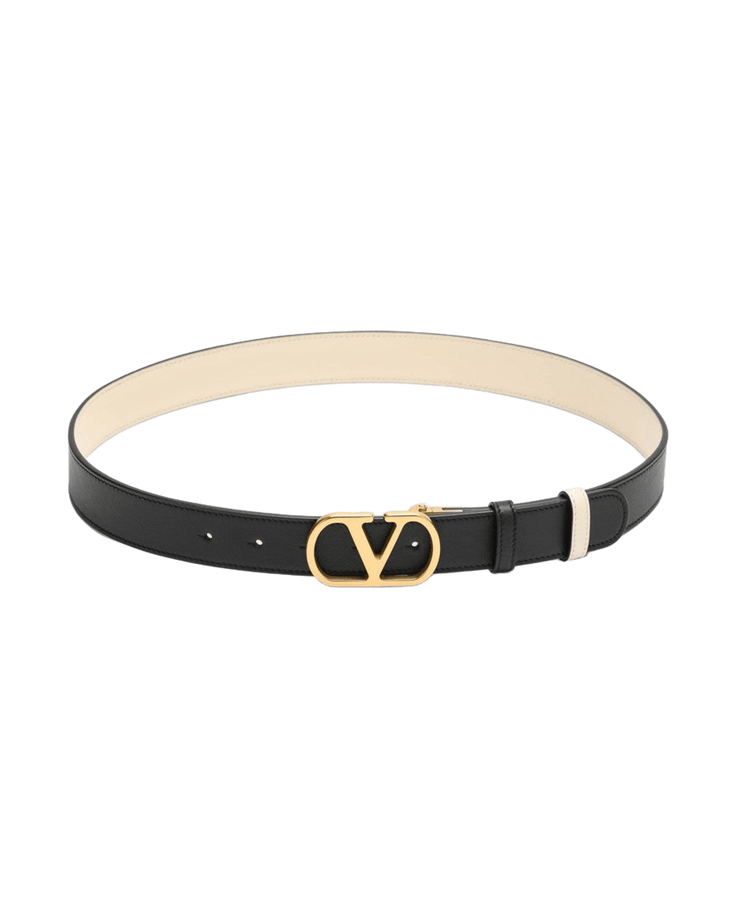 Valentino White Garavani Reversible Vlogo Signature Belt in Black Glam Steals