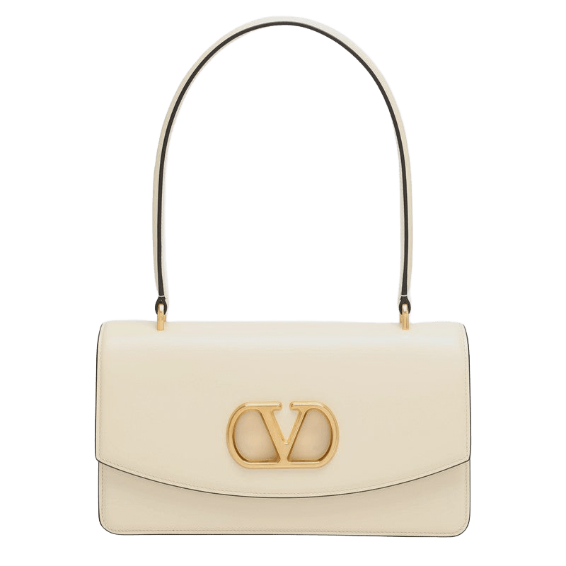 Valentino White Garavani Vain Bag in Butter Glossy Calfskin Glam Steals