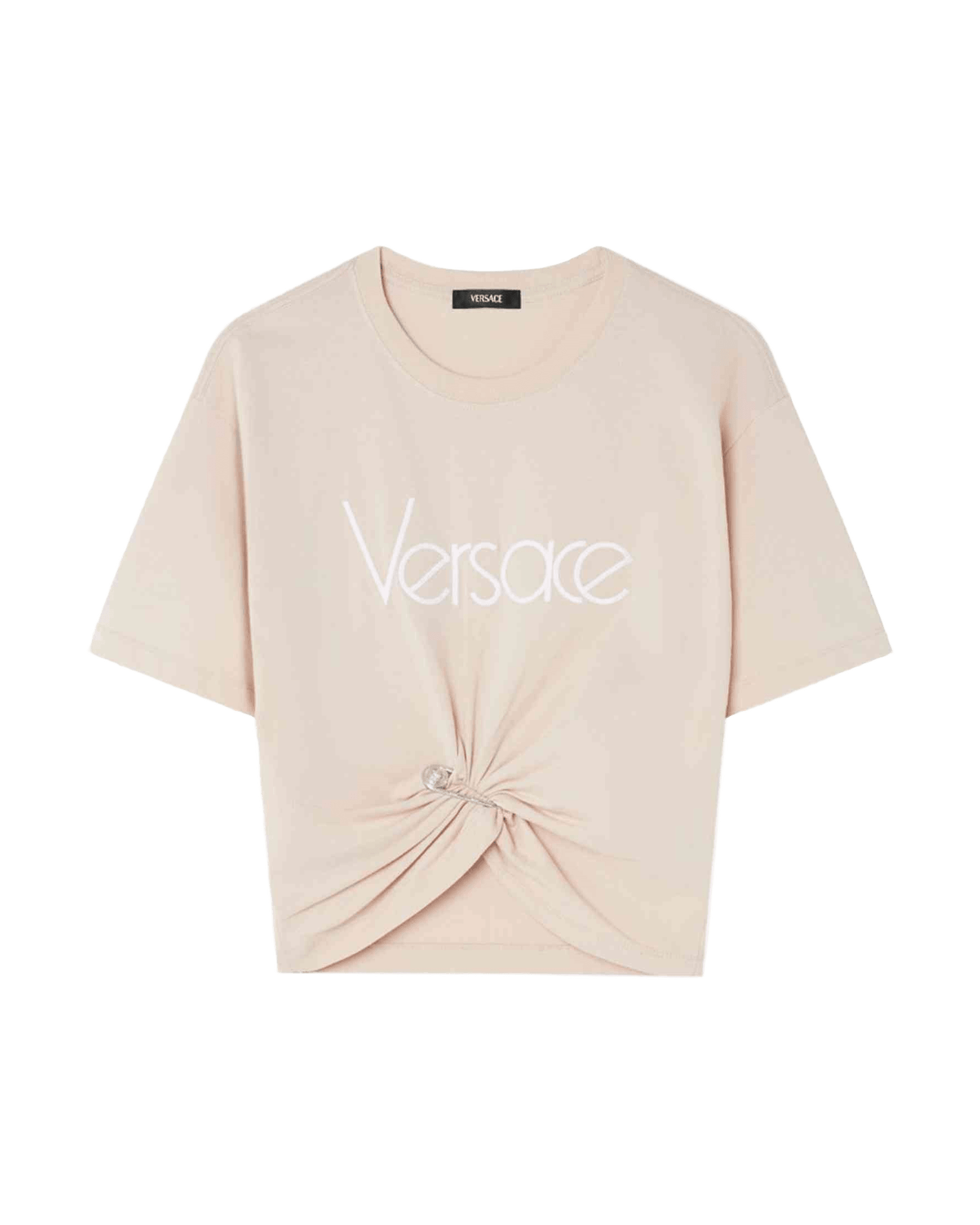 Versace 1978 Re Edition Logo Safety Pin Short T-Shirt Glam Steals
