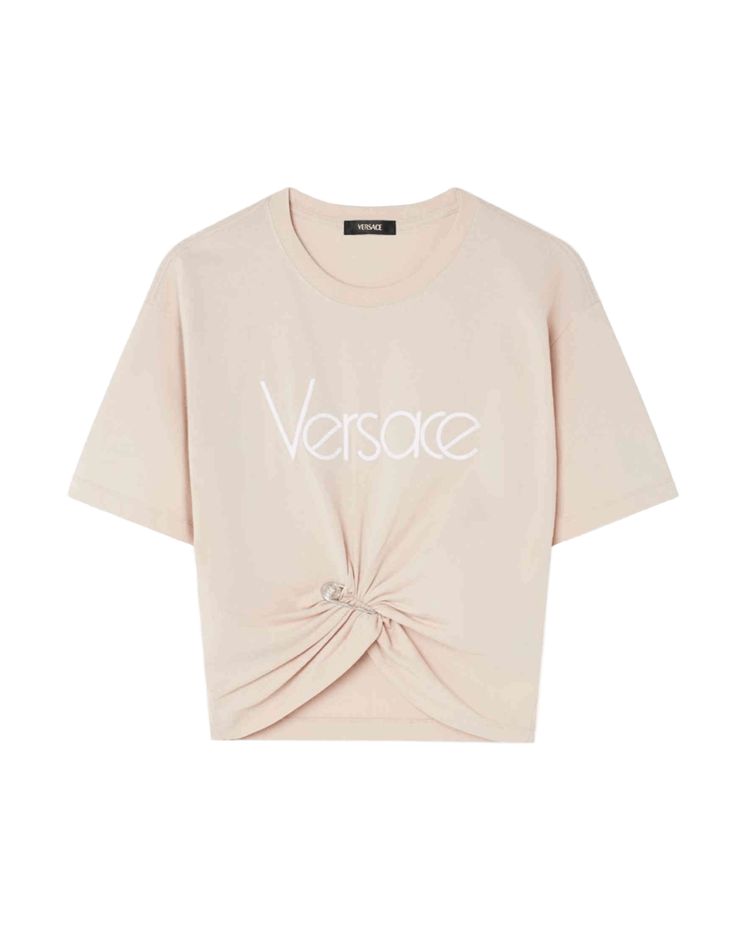 Versace 1978 Re Edition Logo Safety Pin Short T-Shirt T-Shirts