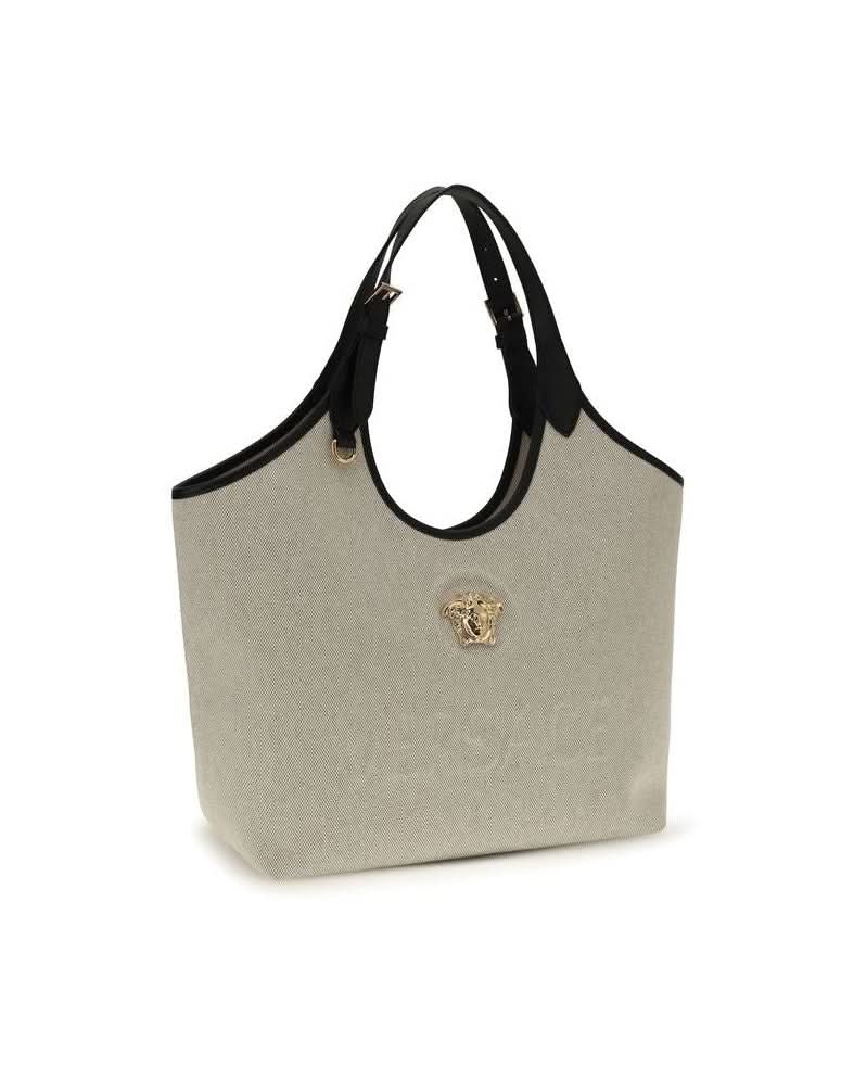Versace Beige Cotton Shoulder Bag