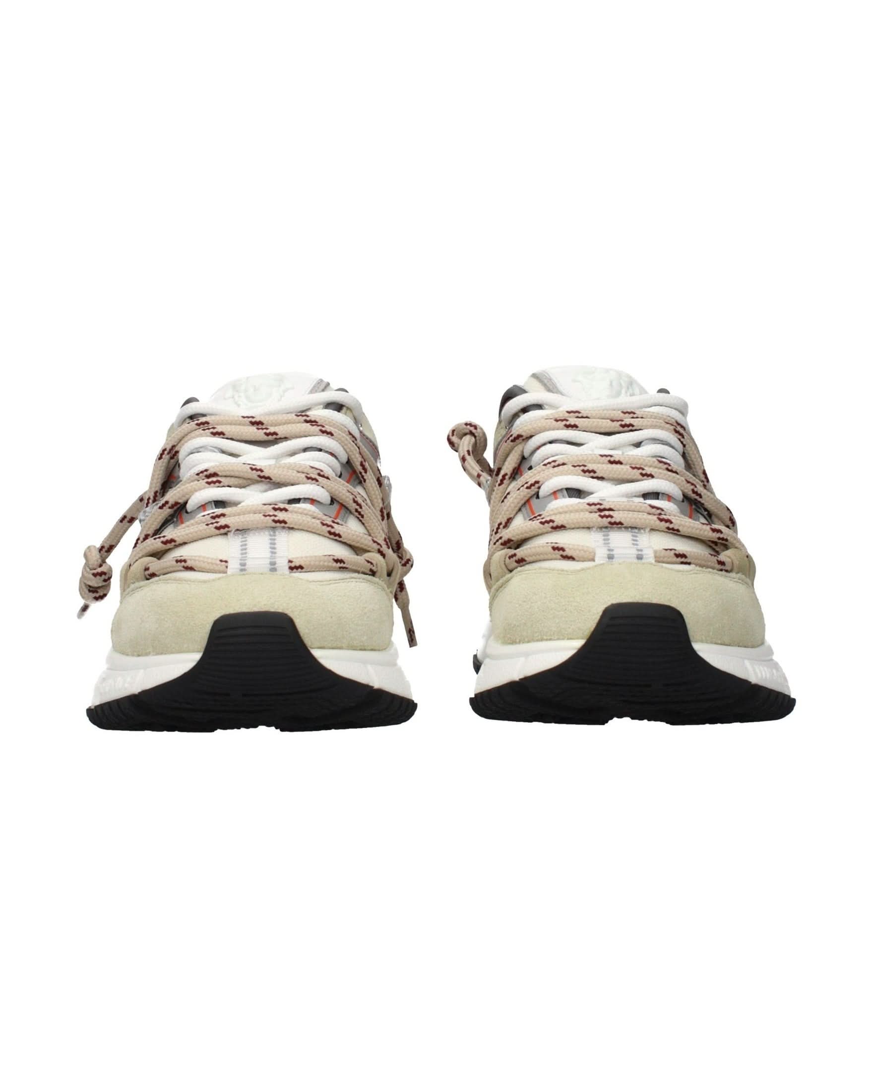 Versace Beige Leather Chunky Sneakers