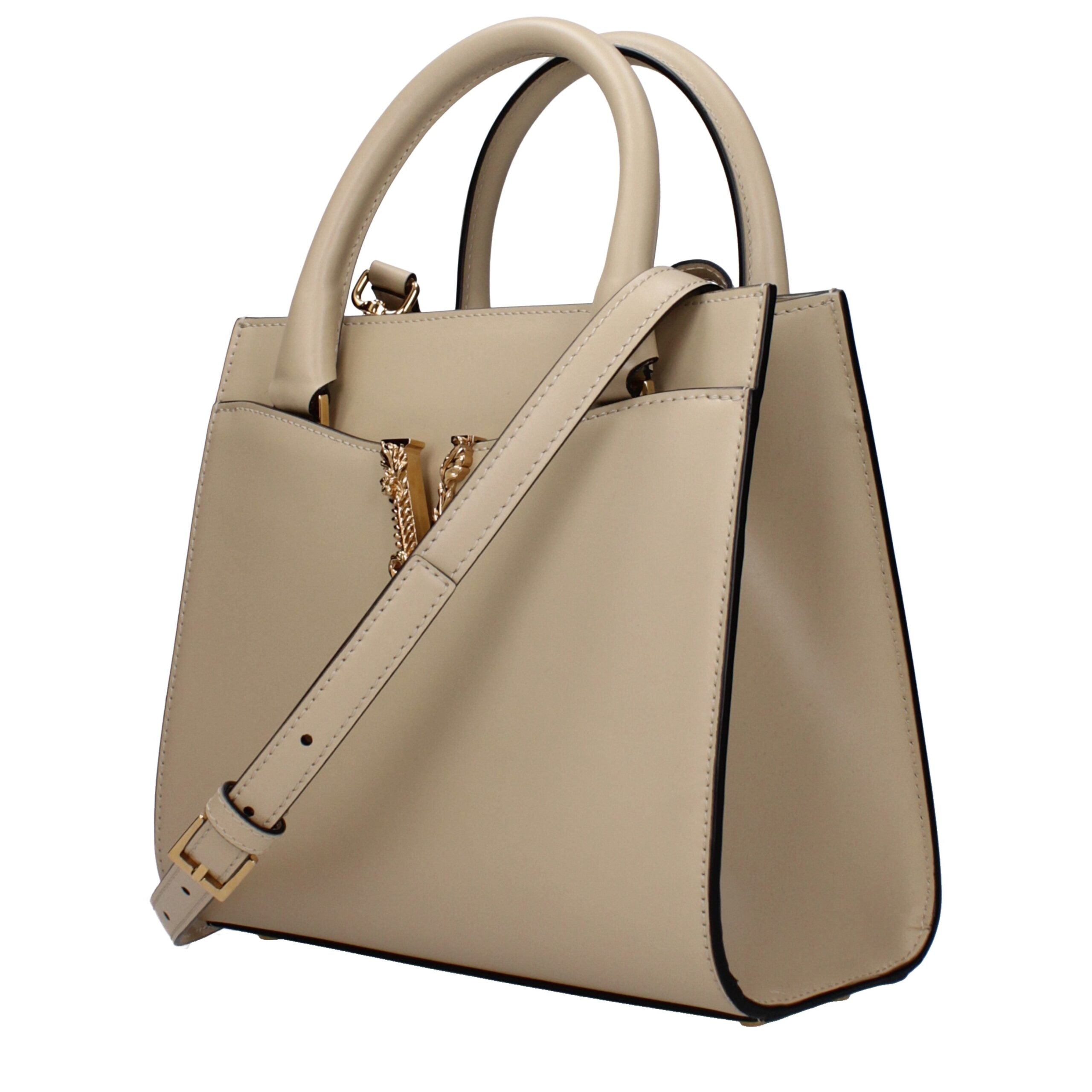 Versace Beige Leather Handbag Glam Steals