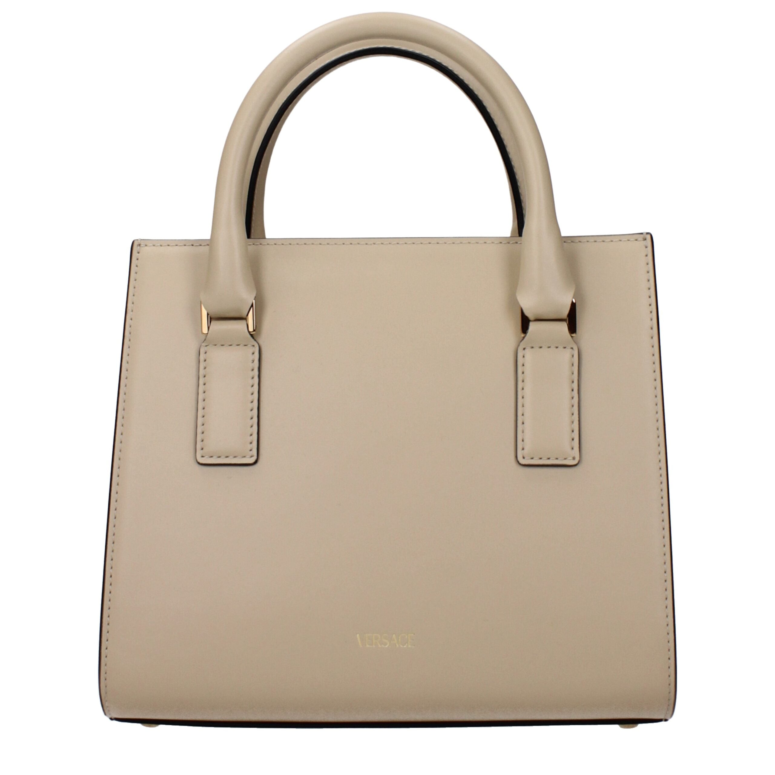 Versace Beige Leather Handbag Glam Steals