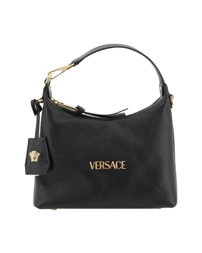 Versace Black Calf Leather Bos Taurus Handbag Glam Steals