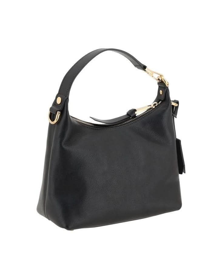 Versace Black Calf Leather Bos Taurus Handbag Hobo Bags