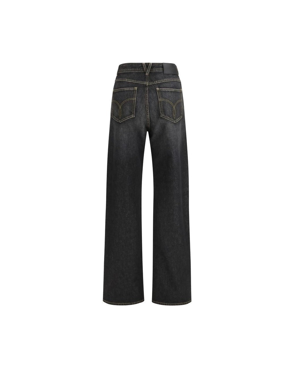 Versace Black Cotton Straight Leg Jeans