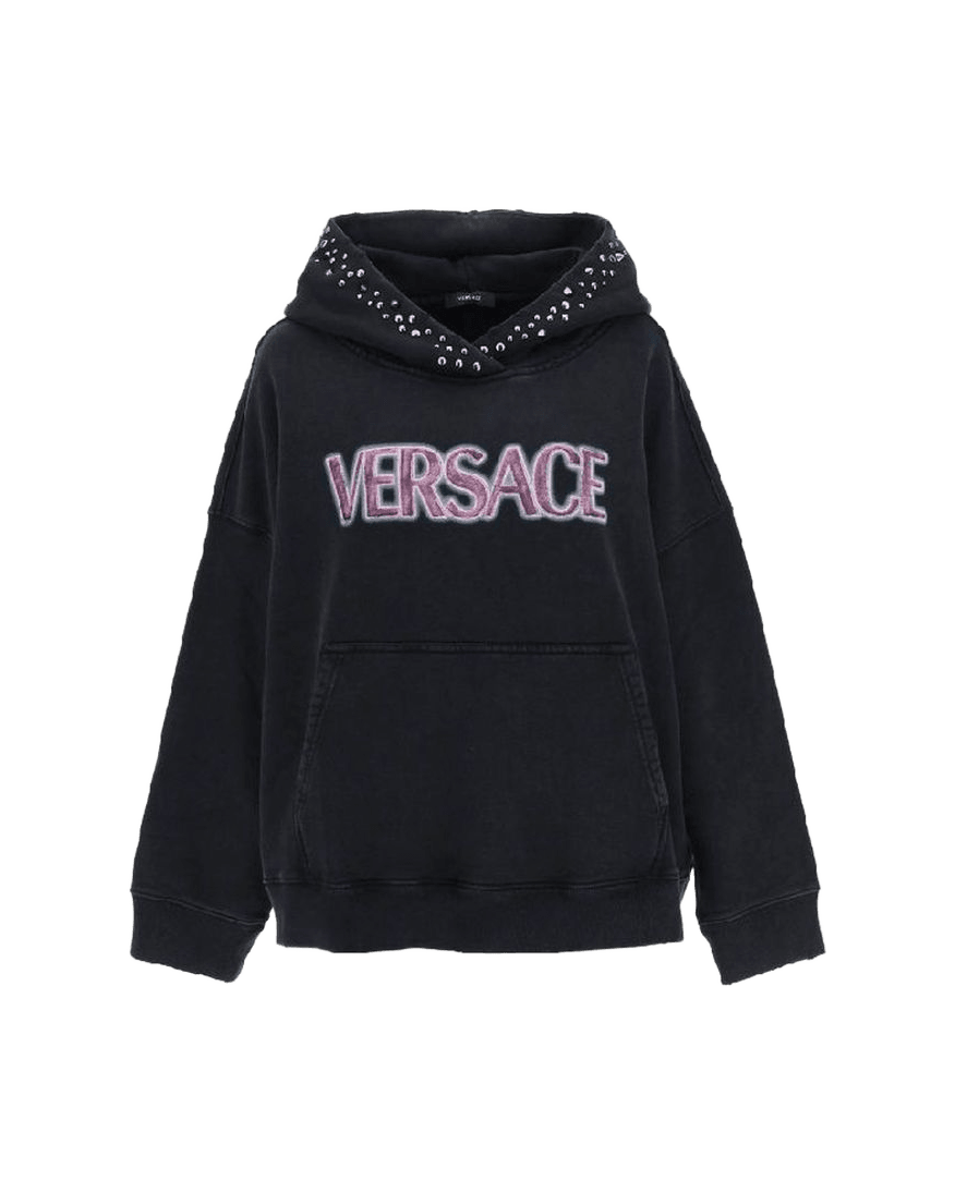 Versace Black Cotton Sweat-shirt Glam Steals