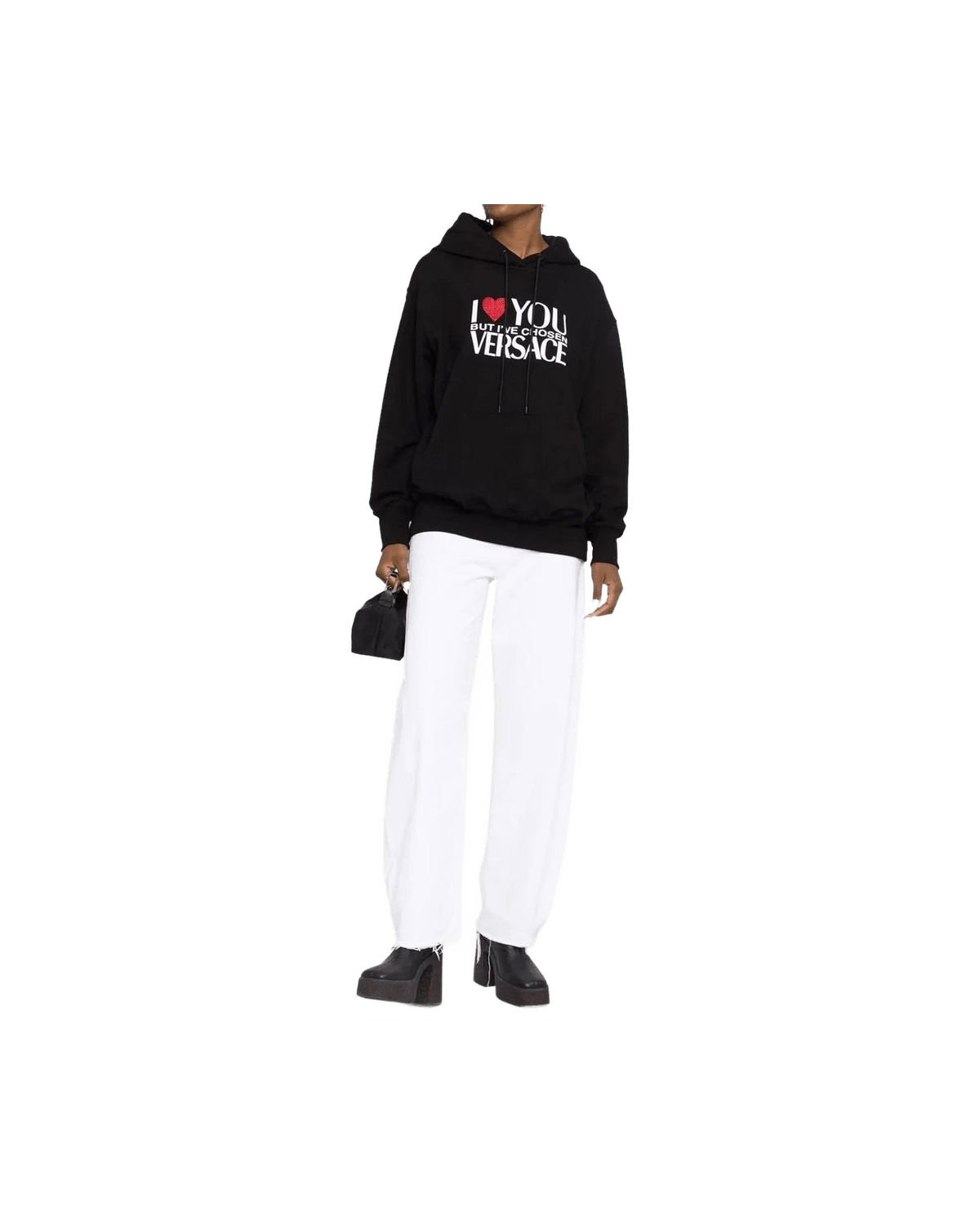 Versace Black Cotton Sweat-shirt Glam Steals