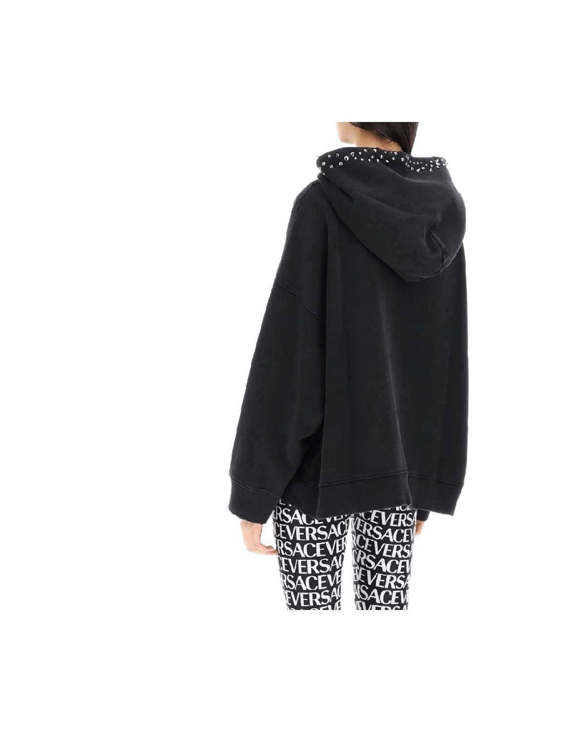 Versace Black Cotton Sweat-shirt Glam Steals