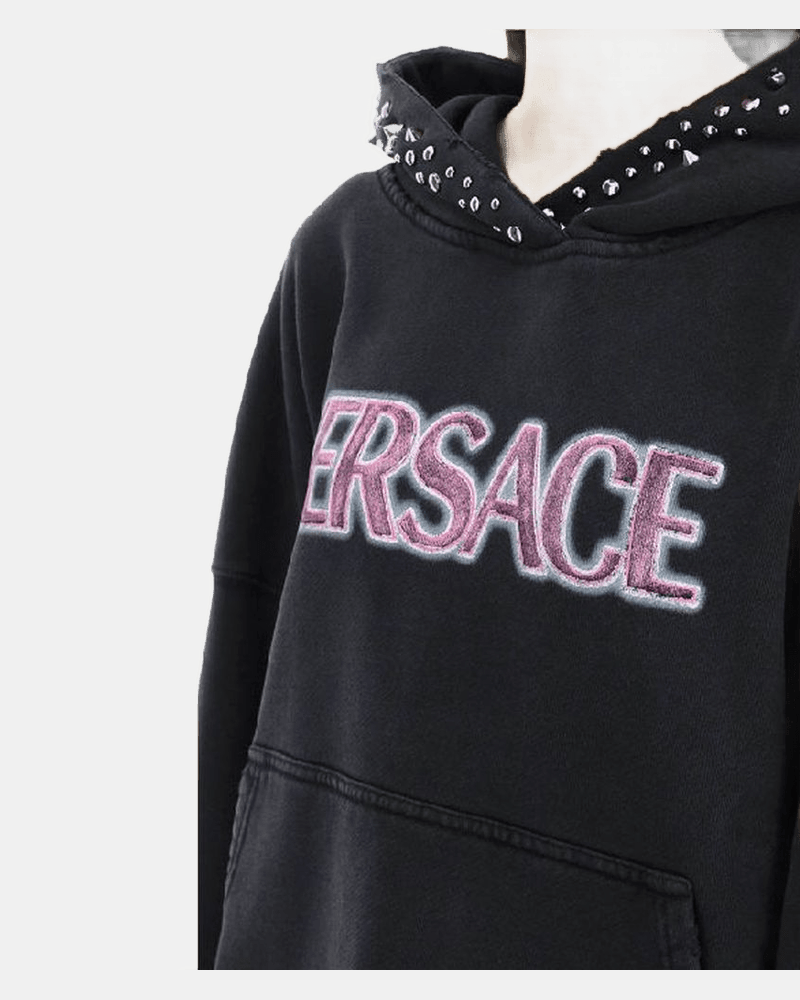 Versace Black Cotton Sweat-shirt Glam Steals