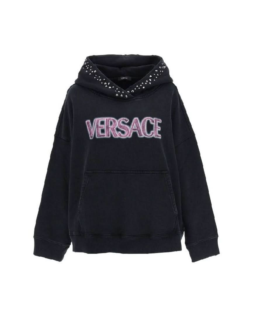 Versace Black Cotton Sweatshirt