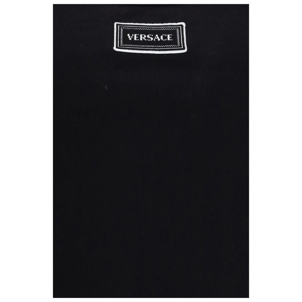 Versace Black Cotton Top Glam Steals