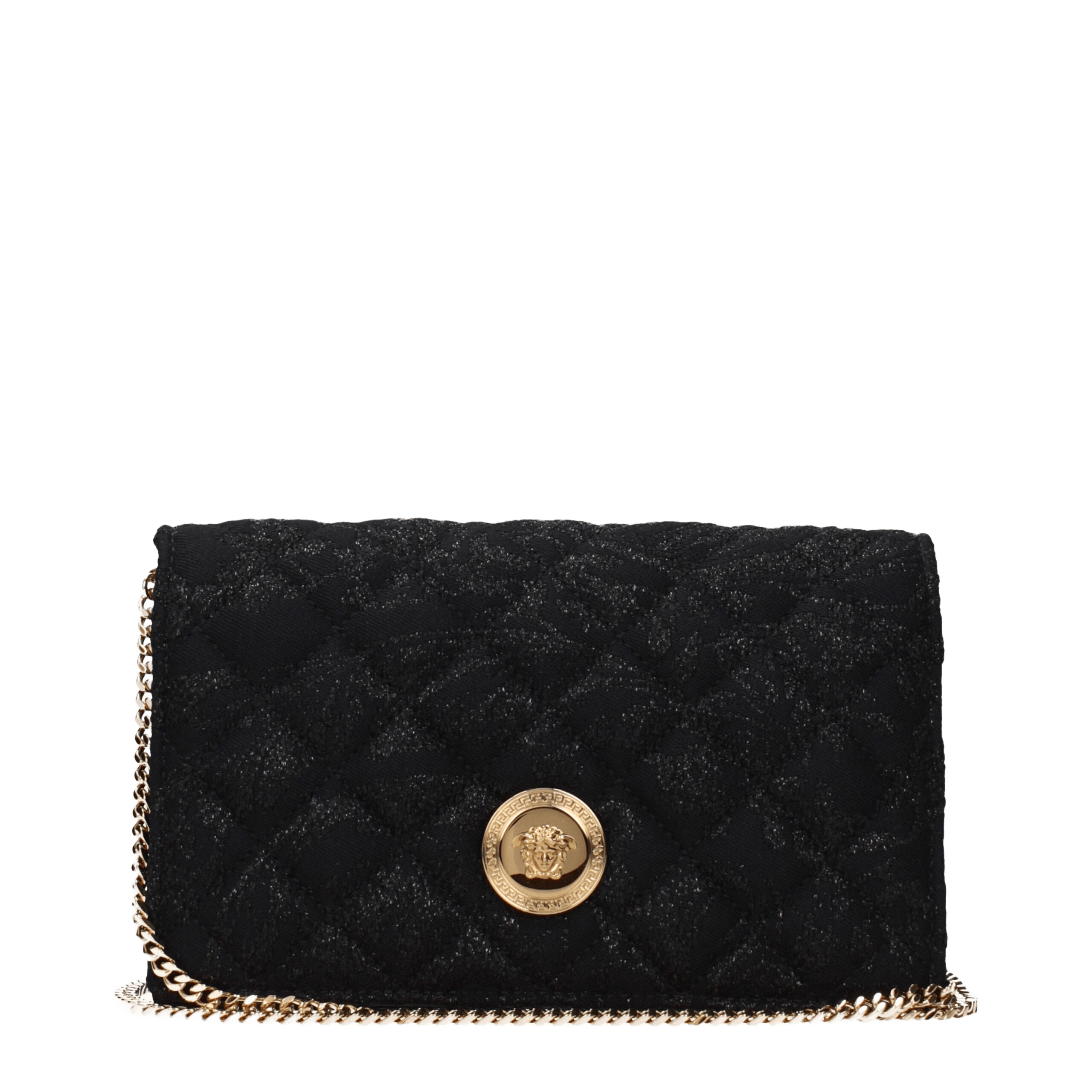 Versace Fabric Black Clutch Bags Glam Steals