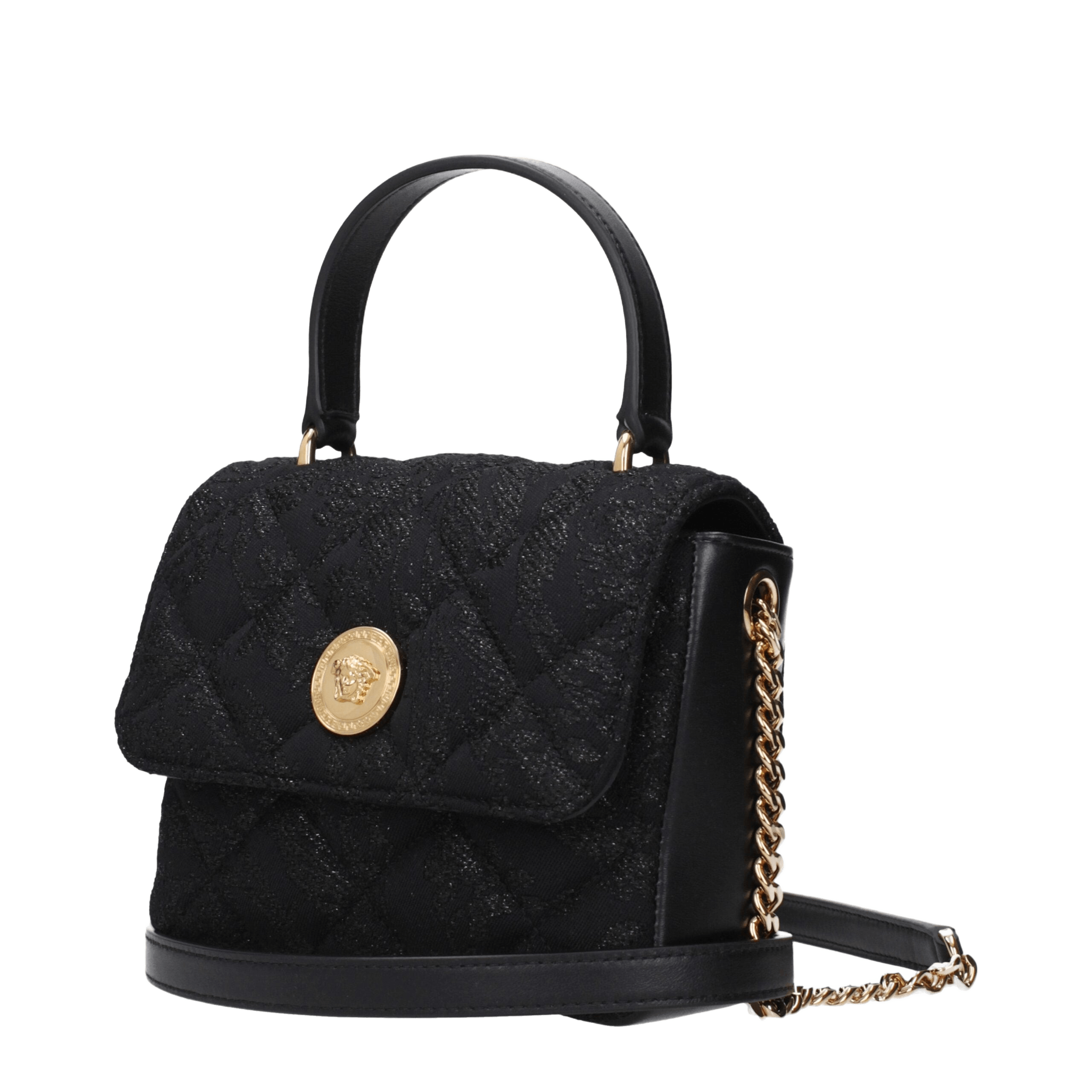 Versace Fabric Black Handbags Glam Steals