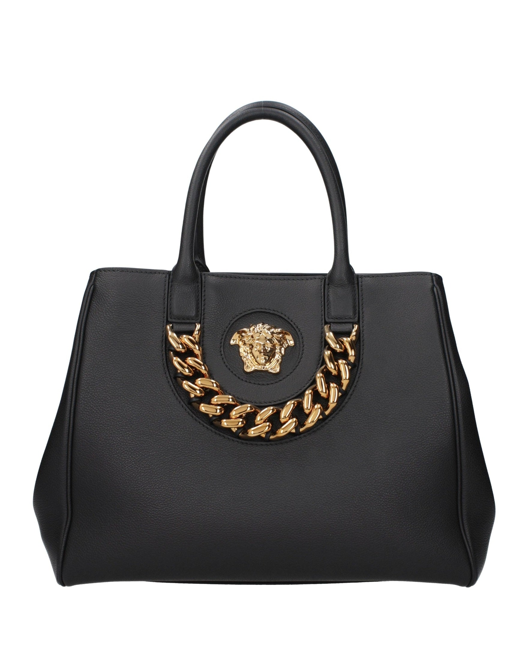 Versace Black Leather Handbag Glam Steals