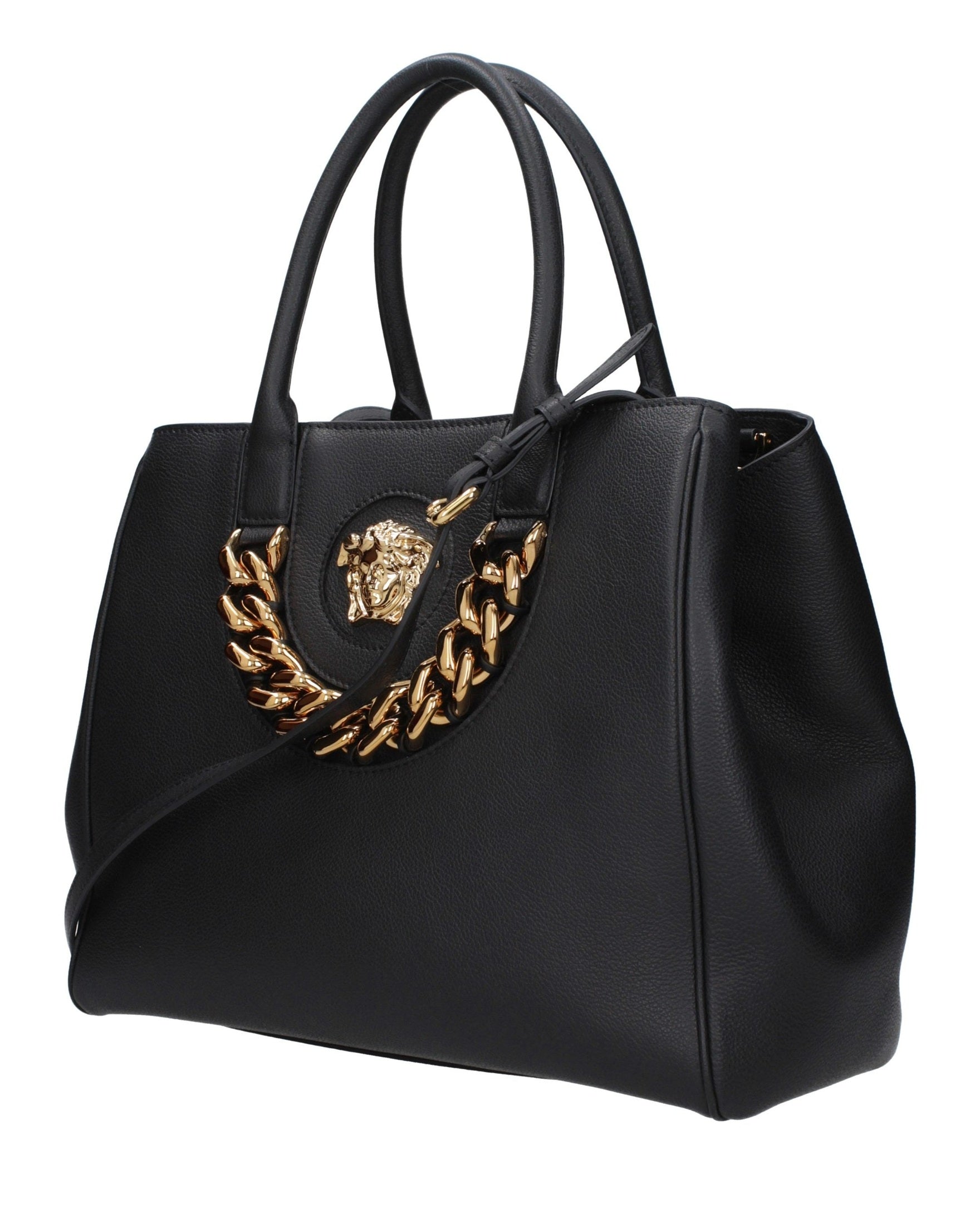 Versace Black Leather Handbag Glam Steals