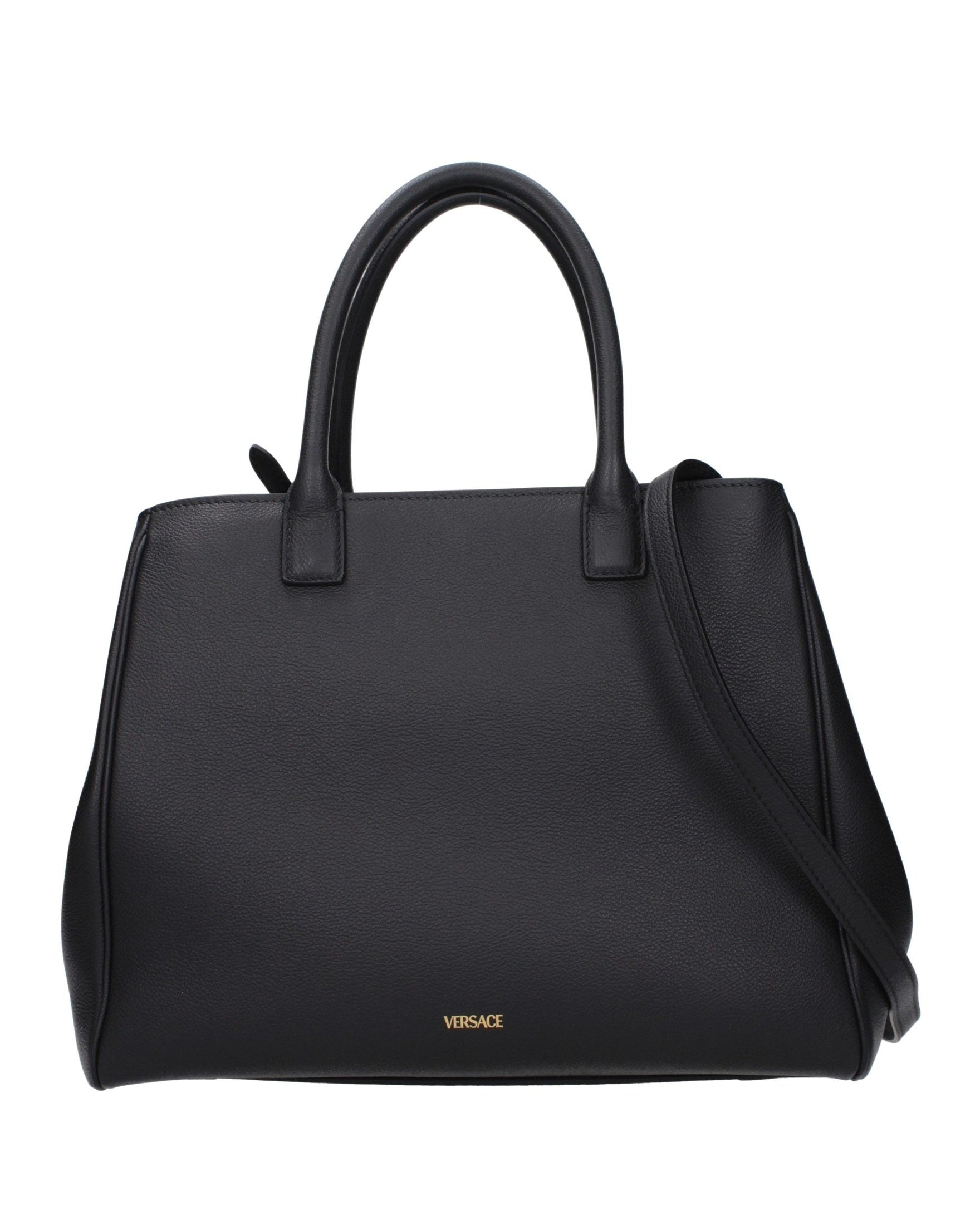 Versace Black Leather Handbag Glam Steals