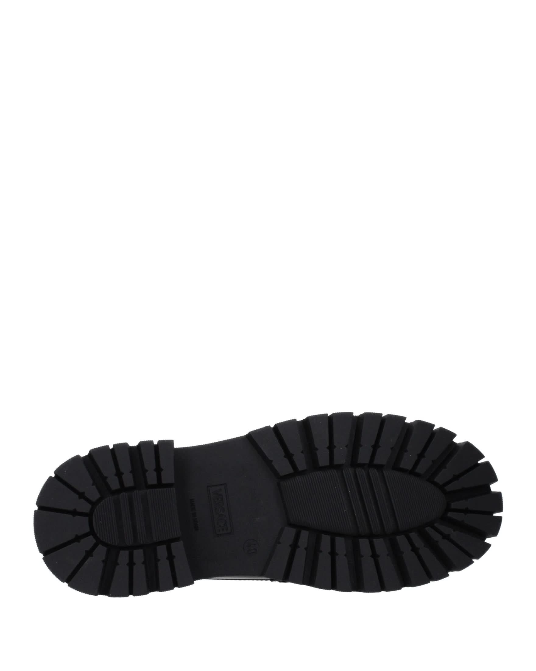 Versace Black Leather Platform Loafers Glam Steals