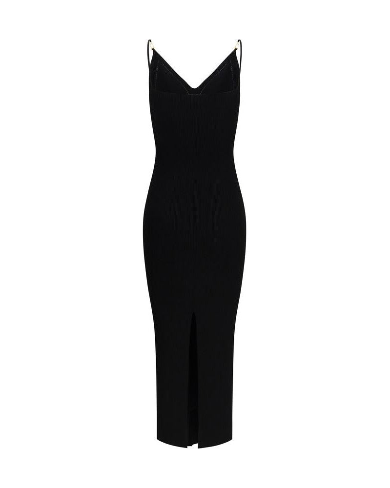 Versace Black Viscose Cocktail Dress Dresses