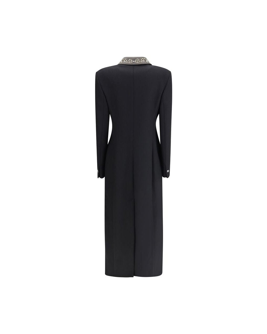 Versace Black Wool Coat Glam Steals