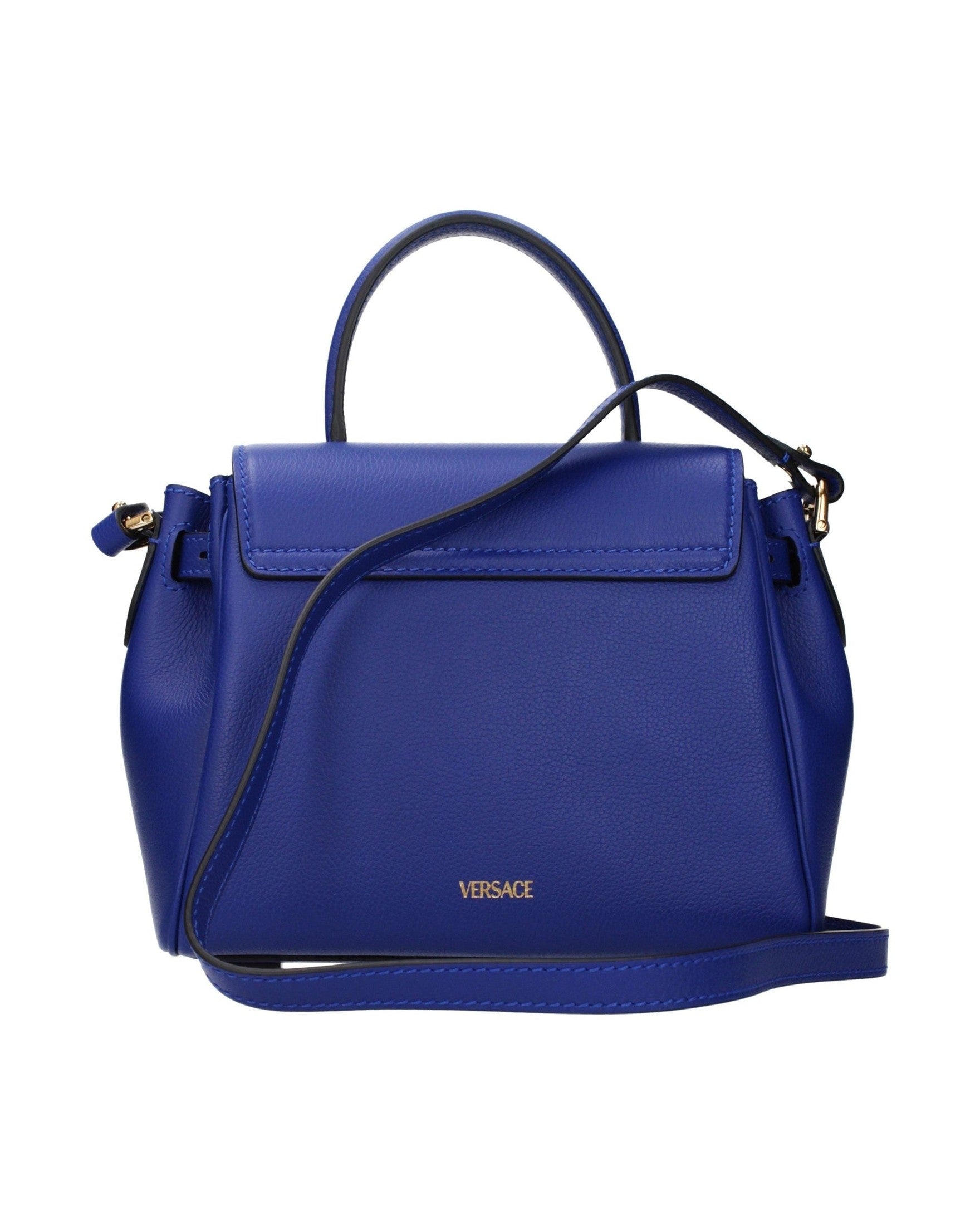 Versace Blue Leather Handbag Glam Steals